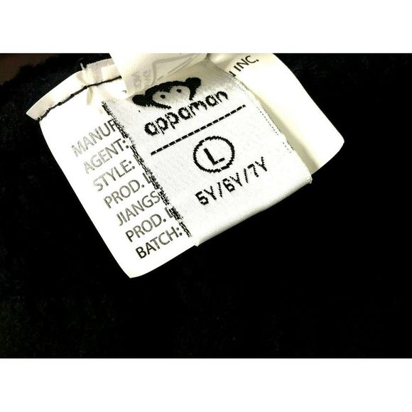 Appaman Kids Rocky Hat Black Soft Cable Knit Size Large 5-7 Years Old NWT $28 - Picture 4 of 6